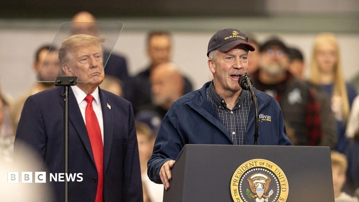 Dan Sullivan and President Trump at a rally in Alaska.